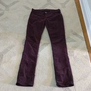 Maroon women's corduroys